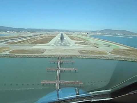 KLM Boeing B747-400 Landing San Francisco Cockpit view