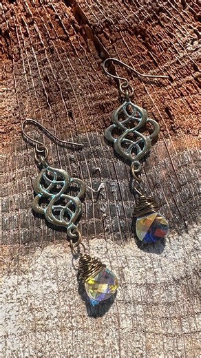 Dangling Earrings With Swarovski Crystals - Etsy