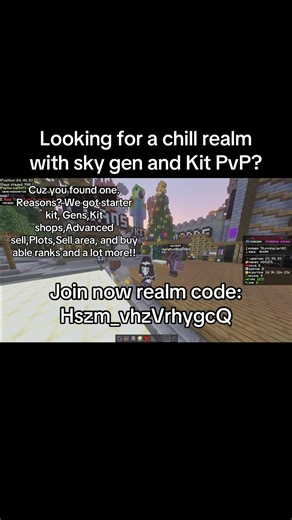 Looking for a chill Skygen realm well you found one #minecraft #bedrockrealm #skygen #fyp