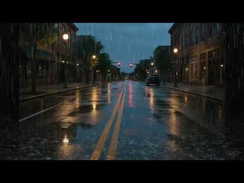 Urban Rain Sounds | Gentle Rain on Streets for Deep Sleep ASMR