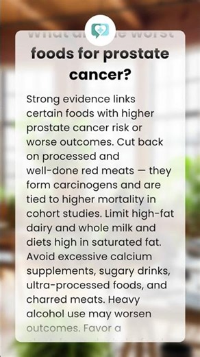 What are the worst foods for prostate cancer?