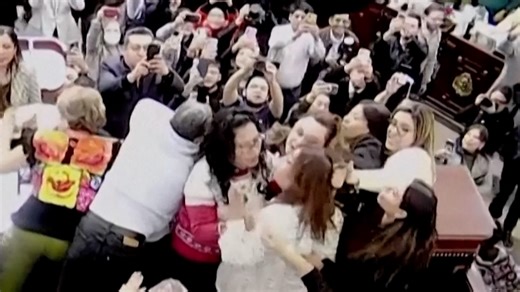 Video: Mexico City politicians fight in Congress