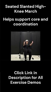 Seated Slanted High Knee March Exercise Demo