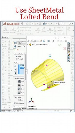 ✅How to Use SheetMetal Lifted Bend Command | Solidworks Tips Tricks #solidworks #cadcam