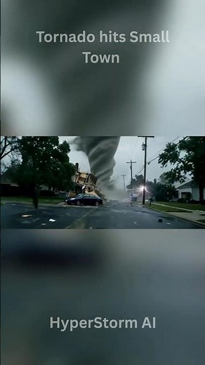 Tornado Destroys Town in Seconds – Ultra Realistic AI #tornado #tsunami #aidisaster