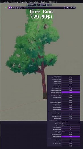 This Blender Addon Creates Stylized Trees Instantly #blender3d #blender3d #addons #stylizedart #art
