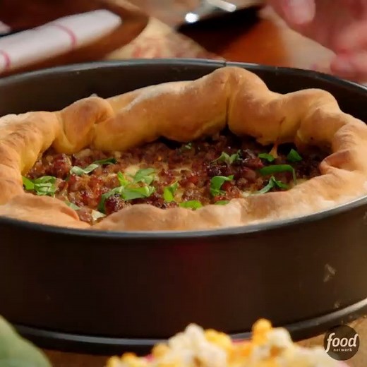 Food Network | Tip: Use a springform pan to create a perfect deep-dish pizza 🙌 @StreamOnMax for more of Valerie's #HomeCooking! #StreamOnMax Get... | Instagram