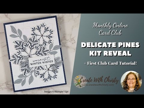 Delicate Pines Card Club Unboxing + First Card Tutorial (November 2025)