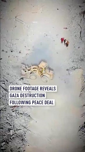 Drone footage reveals Gaza destruction following peace deal