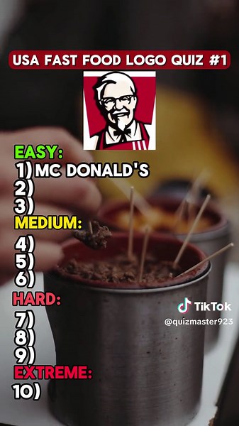 Guess the Fast Food Chains by their Logos and Get 10/10!