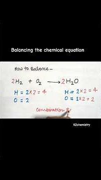 how to balance h2 + o2 = h2o l chemistry l #shorts #shortvideo