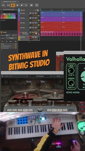 Synthwave in Bitwig. #vst #daw #bitwig #arturia #synthwave #divasynth #chillwave
