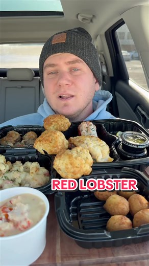 @Red Lobster lobster fest is back and their new items are 🔥 Delicious lobster, cheesy pasta au gratin, and never forget the cheddar bay biscuits #redlobster #mukbang #foodie #fypシ #viral