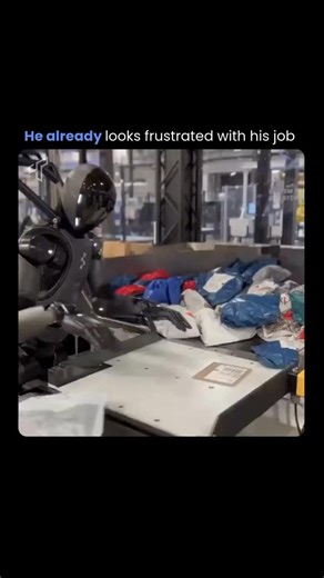 Tech Society on Instagram: "He already looks frustrated with his job. Figure 02's humanoid robot folds laundry flawlessly—while many humans dread the chore. End-to-end autonomy handles sorting, delicate grips, and precise placement without a single complaint. This demo shows robots tackling repetitive tasks with patience we sometimes lack. The future of work: machines take the tedium, freeing us for what truly matters. Source: @TansuYegen Follow @techsciety for more posts like this #ai #figure02