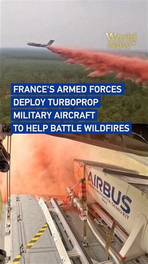 France's armed forces deploy turboprop military aircraft to help battle wildfires #worldnow