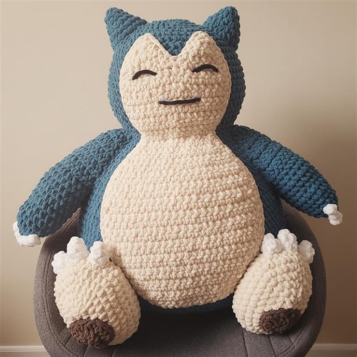 Giant Snorlax Crochet Pattern: Amigurumi Plush Tutorial (PDF Download) - Etsy