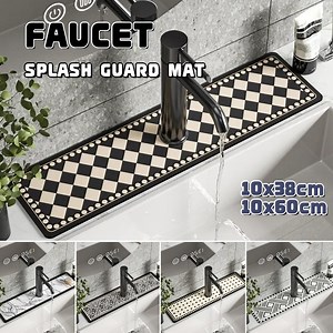 🔥Ship 24H🔥 Faucet Splash Guard Mat Anti Slip Diatom Mud Absorbent Pad | Shopee Singapore