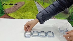 Weld on D Ring Heavy Duty Trailer Truck D Ring Trailer Tie Down Anchor Stake Pocket D Ring,Forged Steel D-Rings with Welding Clip (2 Sets D-Ring 1")