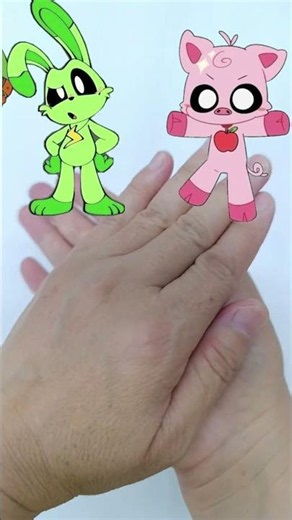 Mixing Hoppy Hopscotch and PickyPiggy Colors! 🐸🐷 | Clay Color Mixing ASMR #challenge #colormix