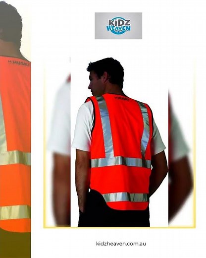 HUSKI Hi Vis Patrol Vest 3M Reflective Tape Safety Workwear High Visibility - Orange - 3XL