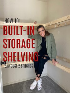 523K views · 579 reactions | I converted this standard clothing closet into a storage unit using (x6) 2x3" boards and (x1) sheet of melamine. | Sawdust 2 Stitches | Facebook