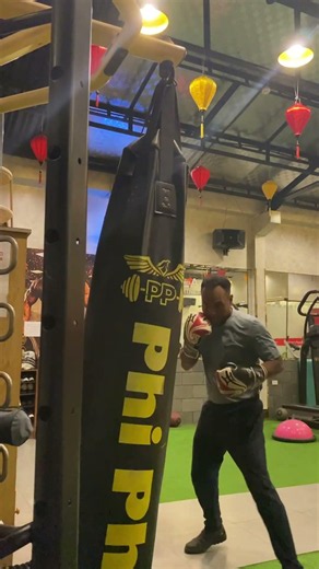 Heavy bag punching workout