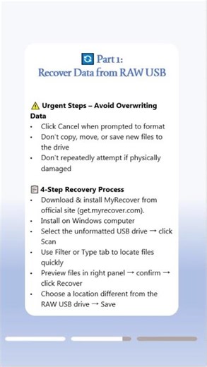 ⚠️ USB Says “Not Formatted”? Recover Files Before You Click Format!#usb #formation #filerecovery