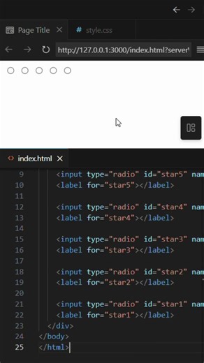 Create 5 Star Rating html css #html #css #webdesign #coding #ratingbutton #website #htmlcss