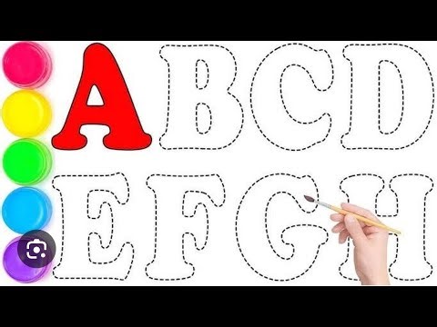 ABC |ALPHABET colouring video|learn alphabet & colour|Learn ABCDEFGHIJKLMNOPQRSTUVWXYZ Coloring Page