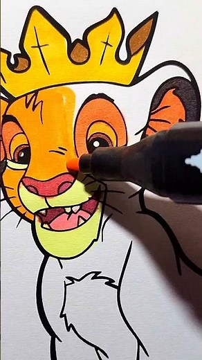How to Color Simba | The Lion King Coloring Pages #simba #coloring