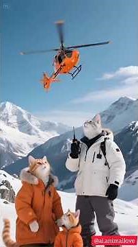 KITTEN, PAPA & MAMA CAT JOIN RESCUE TEAM IN EVEREST SNOWSTORM 2025! 🏔️❄️ #everestnews #everest2025