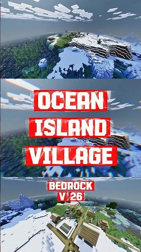 Ocean Island Village Seed (Minecraft Bedrock 26) 🌊🏝️ #minecraft