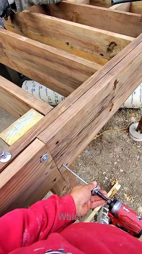 71K views · 179 reactions | Installing through bolts! #woodworking #diy #construction #satisfying | Walsh | Facebook