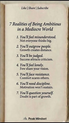 The Harsh Truth About Being Ambitious #ambition #psychologyfacts #shorts