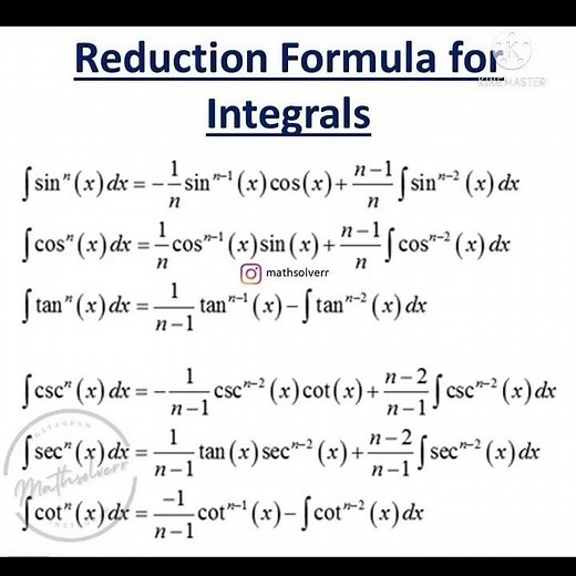 Reduction Formula for Integrals...#shorts ... #trending #youtube #youtubeshorts ...