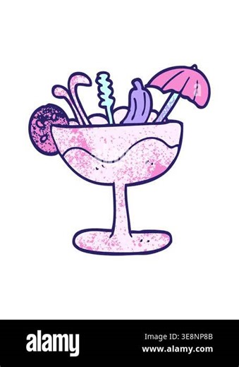 shine light effect animation of cartoon cocktail design Stock Video Footage - Alamy