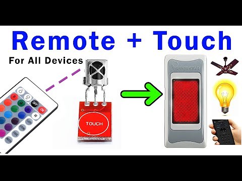 How To Make Light Fan Remote Control Switch With Touch, TTP223 + VS1838B | Universal Remote Control
