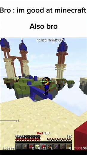 Bro is not good at minecraft 🥀 #minecraft #bedwars #hypixel