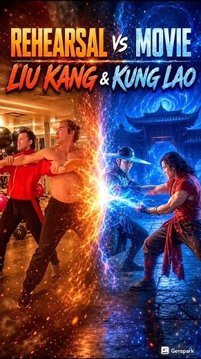 Liu Kang & Kung Lao 🔥 Rehearsal vs Movie Fight | Mortal Kombat 2 (2026)