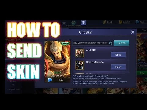 How to send skin in Mobile Legends || MLBB
