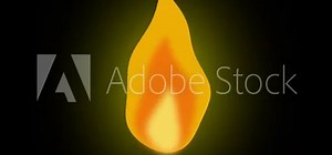 4K resolution loop animation Fire or flame animated on black background.
