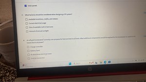 7. What factor(s) should be considered when designing a PV syst... | Filo