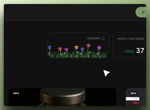 I made a dribbble-like platform for sharing internal work/vibe-coded protos at Groww. In it, there is a small interactive garden, that growws as you engage more with the platform (vibes) by posting or commenting 🌱🌷🌱 one post grows a long grass🍃 one comment grows a short grass🌷 five posts make a flower