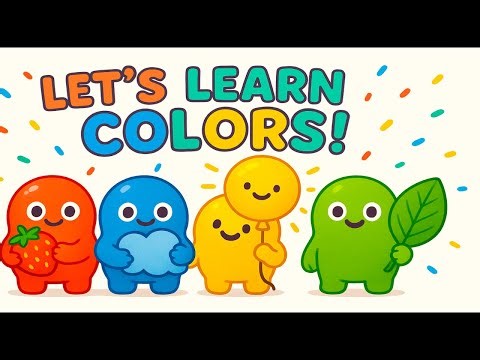 Learn Colors for Kids 🎨 Red, Blue, Yellow & Green | Fun Animation for Preschoolers
