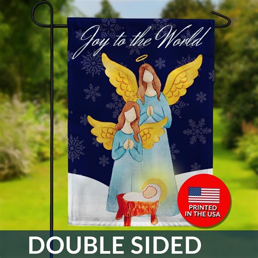 Angel Nativity Christmas Garden Flag – Religious Holiday Decor - Etsy