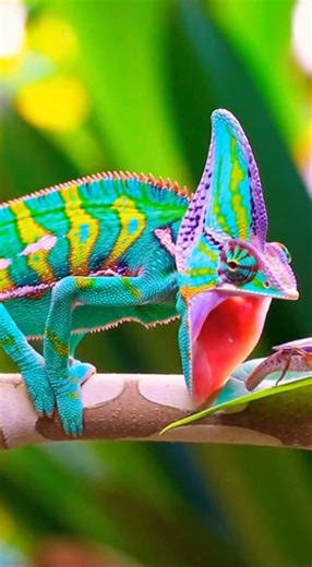 "World's Most Colorful Chameleon! 🦎✨"