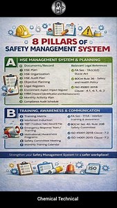 8 Pillars of Safety Management Systems #safety #chemicalindustry #chemical