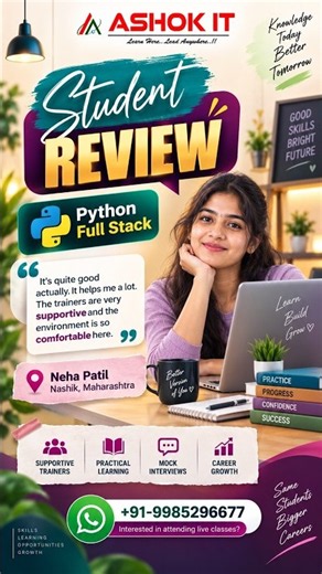 Python Full Stack Student Review | Real Learning & Interview Experience | Ashok IT
