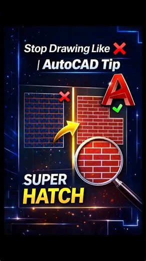 Stop Drawing Like This ❌ | Use SUPER HATCH 🔥-@vision-cadstudio #autocad #visioncadstudio