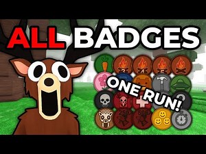 Speedrunning ALL BADGES In ONE RUN In 99 Nights In The Forest!